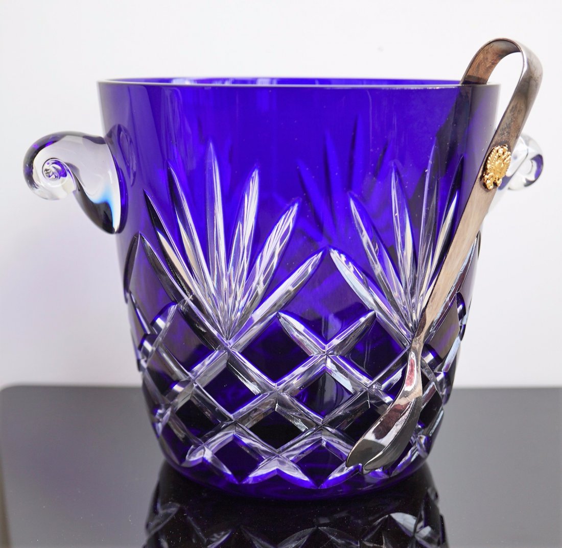 Faberge Cobalt Cut to Clear Ice Bucket (1 of 9)