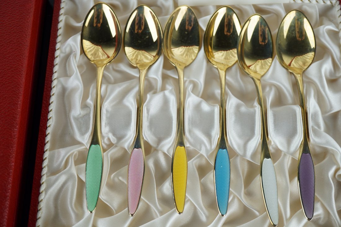 Mid Century Modern Silver Danish Dessert Set (1 of 8)