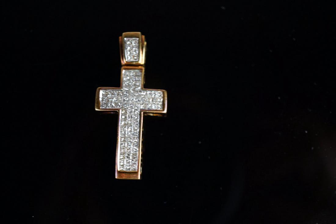 14k Yellow Gold Diamond Cross (1 of 6)