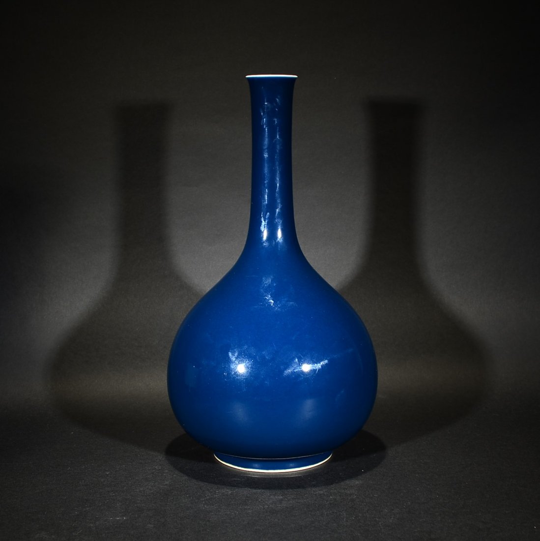 GUANGXU MARK, A BLUE GLAZED VASE (1 of 7)