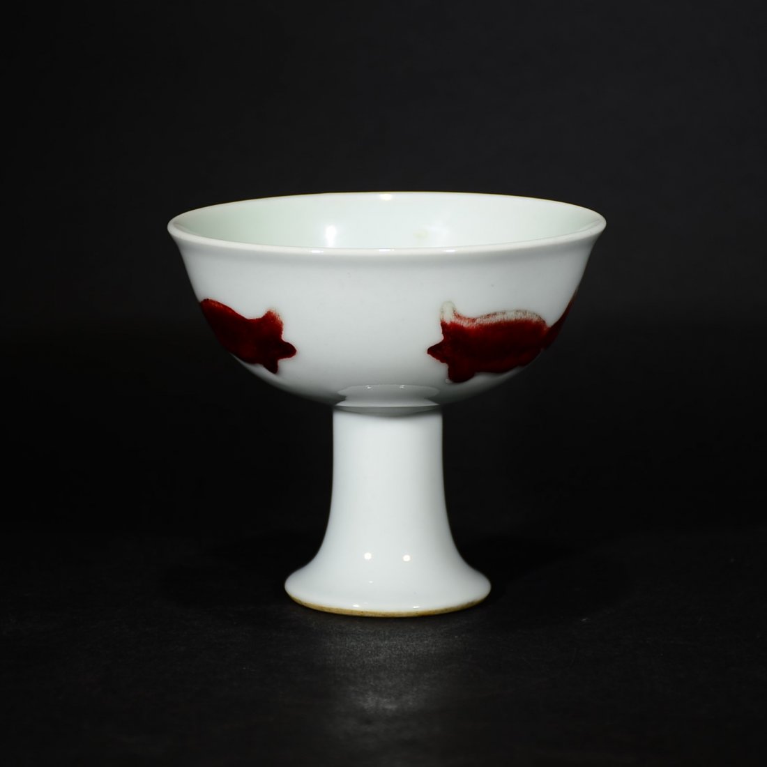 XUANDE MARK, A COPPER RED HIGH STEM CUP (1 of 6)