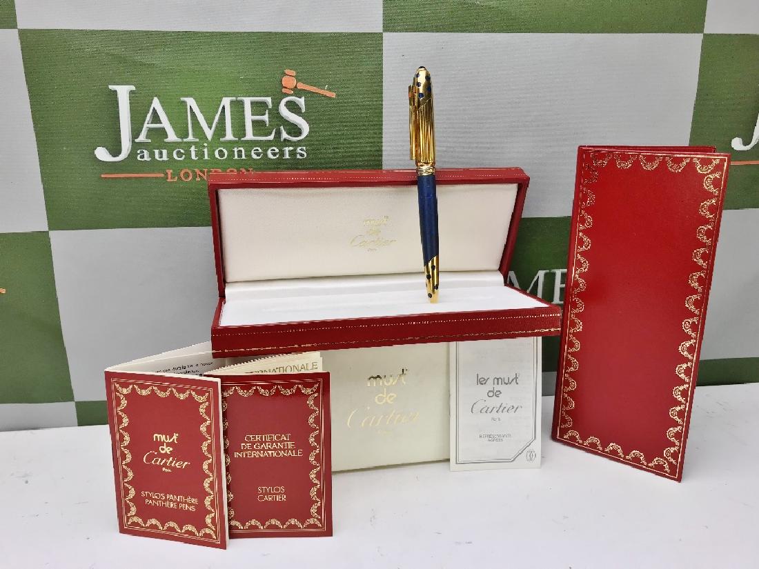 Panthere De Cartier  Lapis 18K Gold Ltd Ballpoint ,RRP (1 of 4)