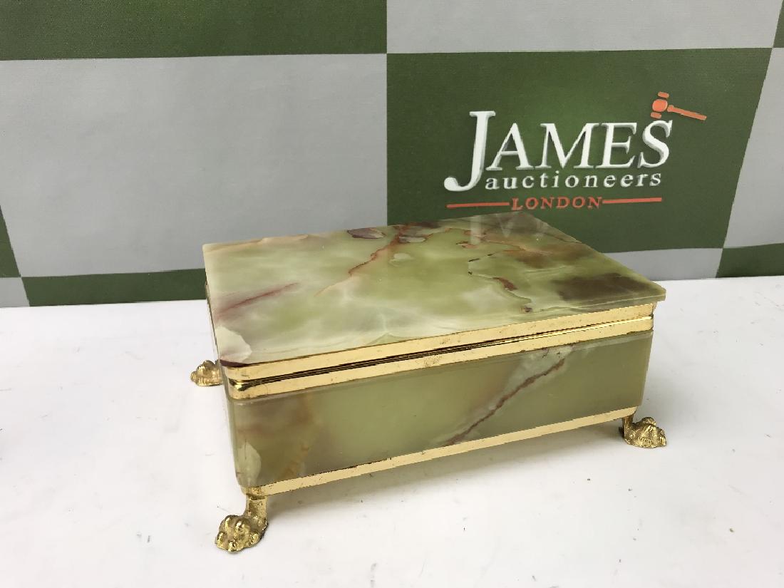 Art Deco Mid century Marble/Brass Box(Cigars): Art Deco Mid century Marble/Brass Box(Cigars)