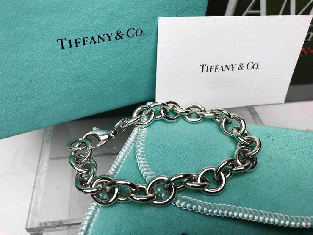 Tiffany & Co Sterling Silver 925 Large Round Link 7.5 (1 of 2)