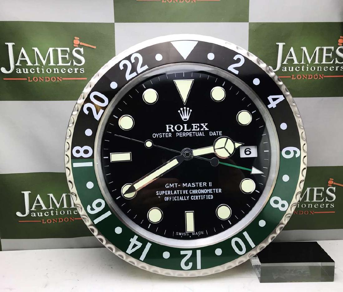 Rolex Dealer Oyster Perpetual Date GMT Submariner Clock (1 of 4)