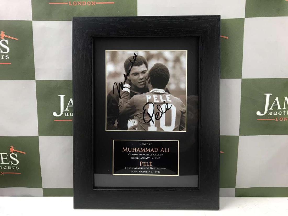 Muhammad Ali & Pele Signed Montage (1 of 4)