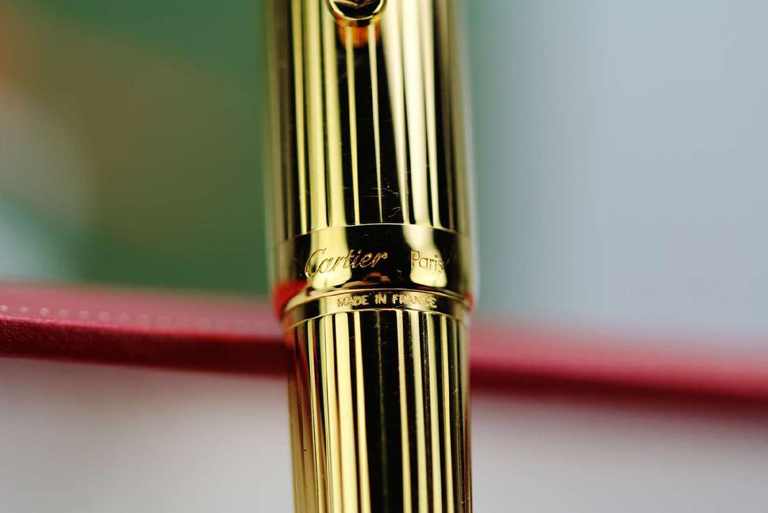 Cartier Louis Stylo Gold Plaque Ribbed Ballpoint -Rrp (1 of 5)