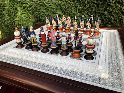 Franklin MInt The Raj Chess Set Indian Mutiny 1857: &#160;Franklin MInt The Raj Chess Set Indian Mutiny 1857. Historically Accurate Pewter.Includes Stand