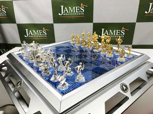 Franklin Mint Star Trek 25th Anniversary Chess Set Gold Aug 31 2019 James Auctioneers London In United Kingdom