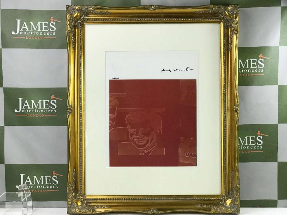 Andy Warhol-"JFK" 1986 Hand Signed Lithograph (1 of 5)