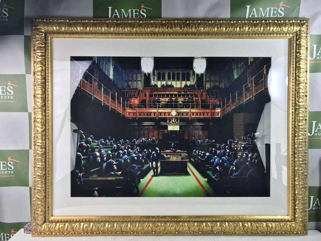 Banksy "Monkey Parliament" High Quality Print, Size a2 (1 of 3)