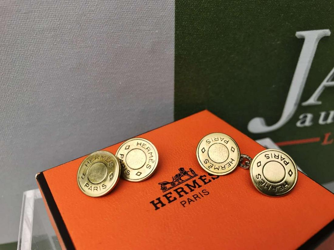 Hermes Vintage Gold Plated Cufflinks (1 of 4)