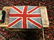 Vintage Cotton Silk Union Jack Flag On Pole