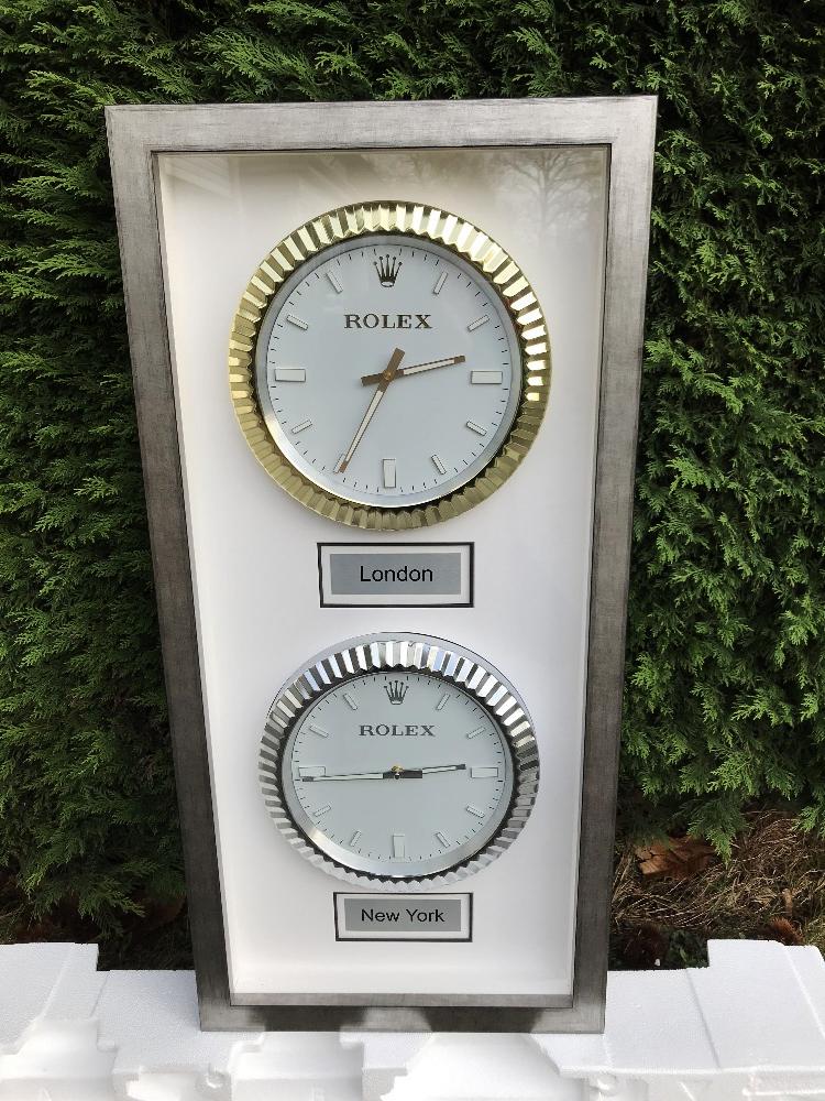 Rolex Twin Time Time Perpetual Clocks Corporate Display (1 of 2)