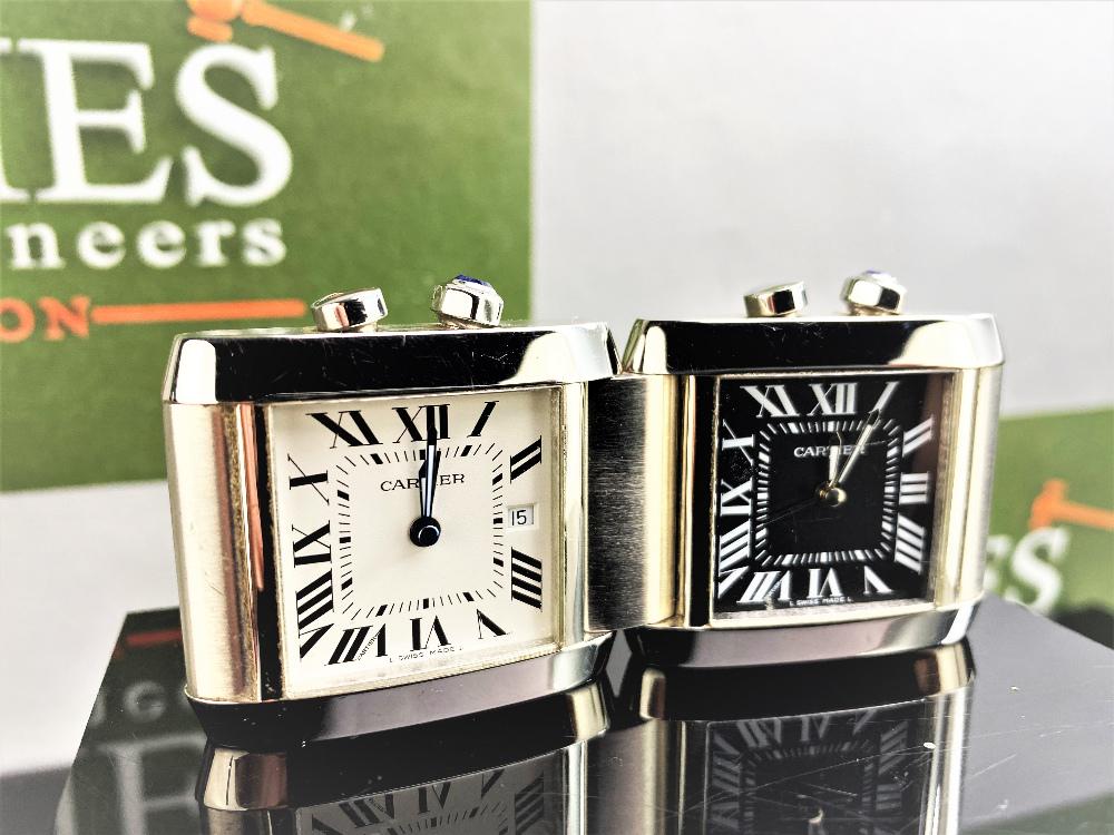 Cartier Tank Francaise 2945 Dual-Time Alarm Desk Quartz (1 of 6)