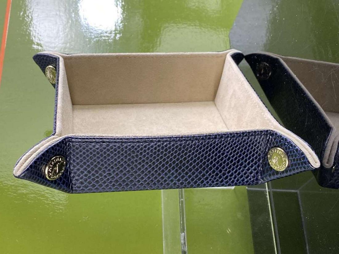 Aspinal Of London - Trinket Tray Black Faux Snakeskin & (1 of 5)