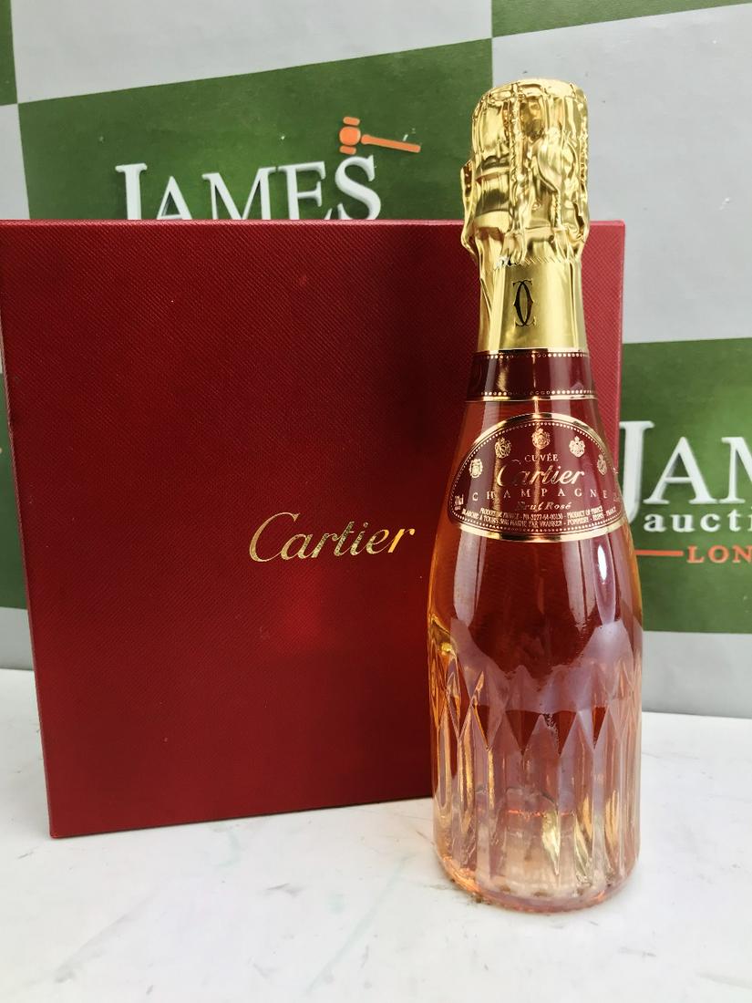 Cartier Vintage Crystal Champagne In Original: Cartier Vintage Crystal Champagne In Original Cellophane, unopened example