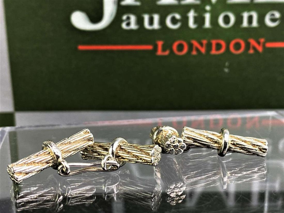 Hermes 925 Silver Cufflinks. Rope Motif Edition (1 of 3)