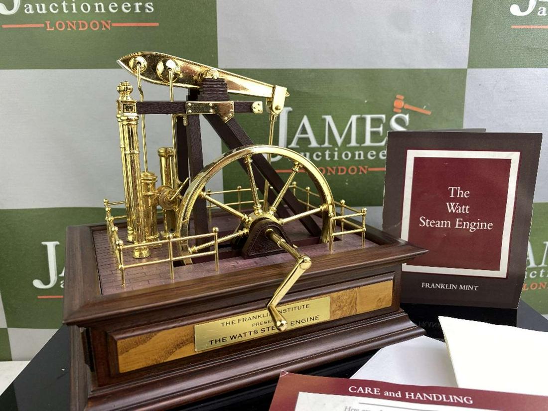 Franklin Mint The Watt Steam Engine 24 Carat Gold (1 of 8)