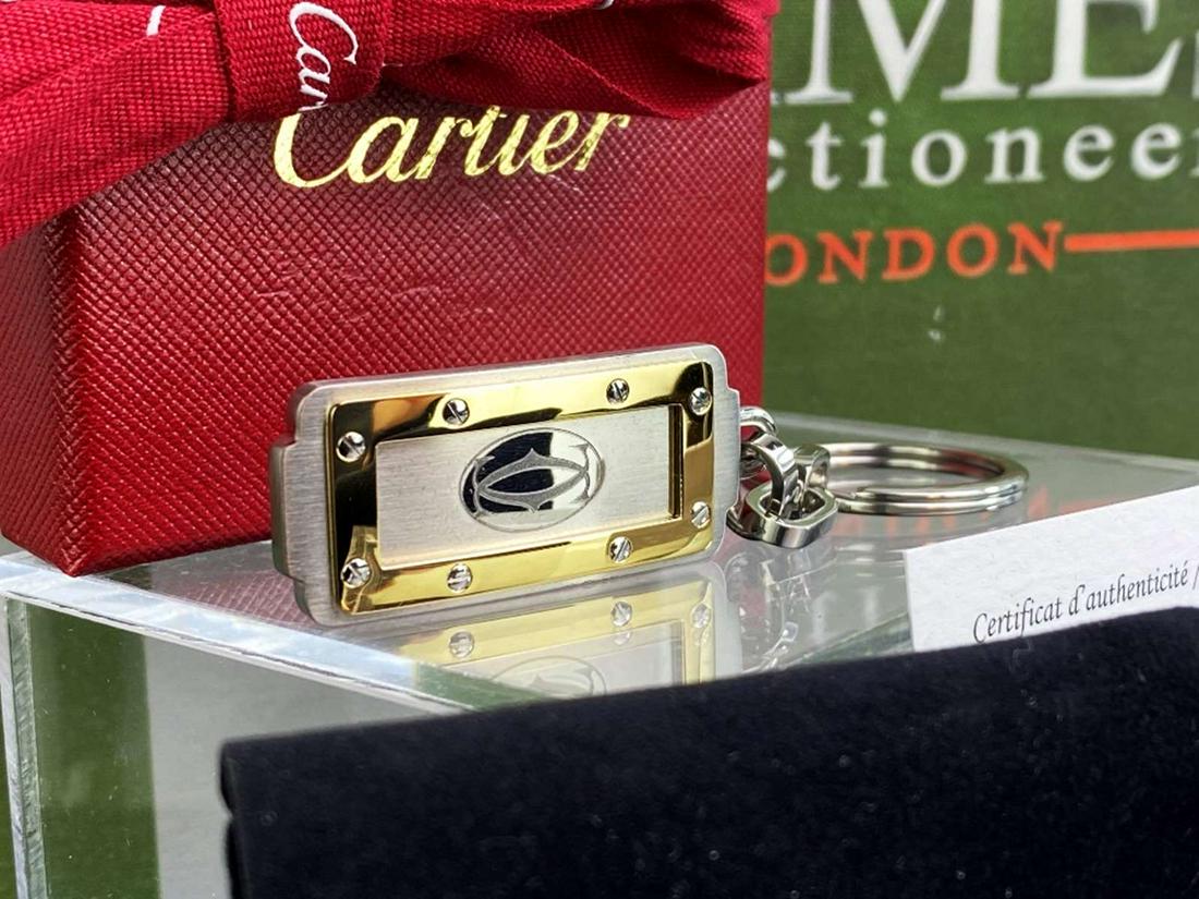 Cartier De Santos Gold Plated Key Ring, Includes (1 of 2)