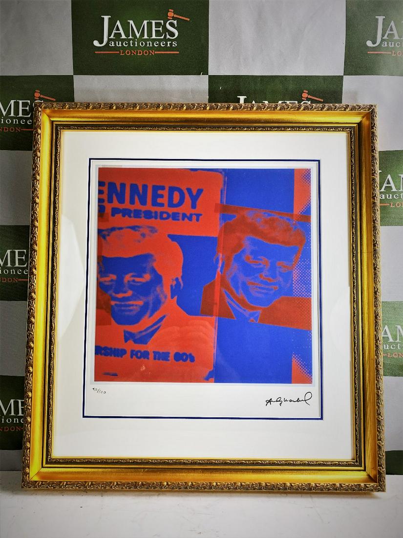 Andy Warhol" Kennedy"  Limited-Edition /Plate Signed (1 of 4)