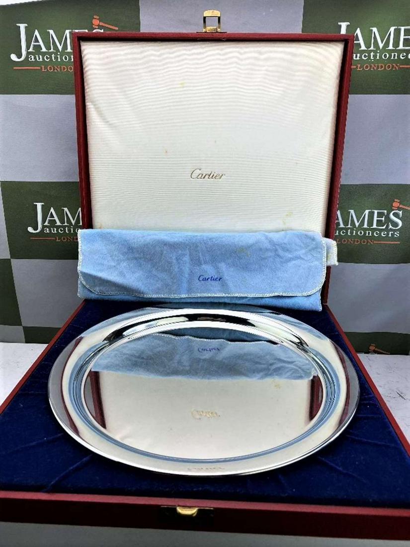 Cartier Paris Large 11 Inch Pewter Round Serving (1 of 6)