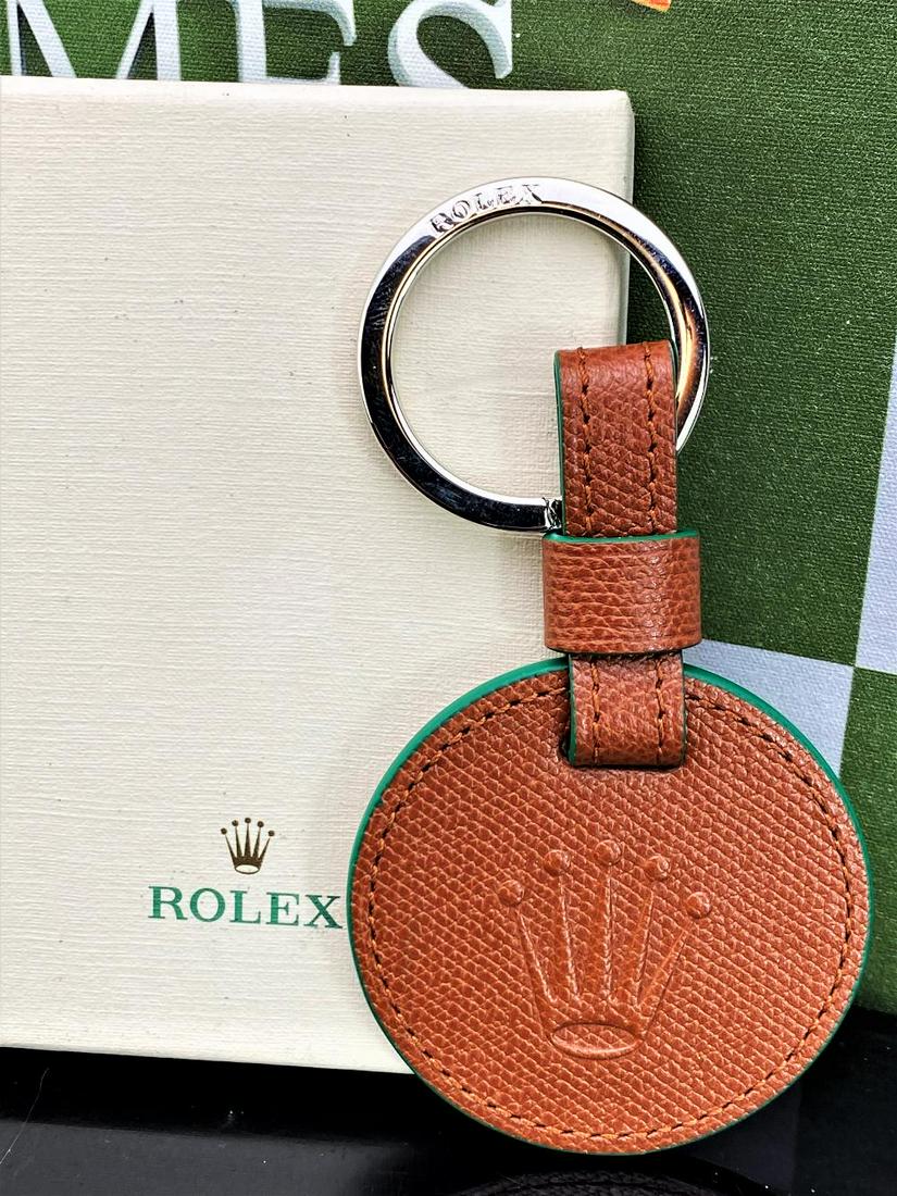 Rolex Official Merchandise Crown Brown Leather Key Ring (1 of 2)