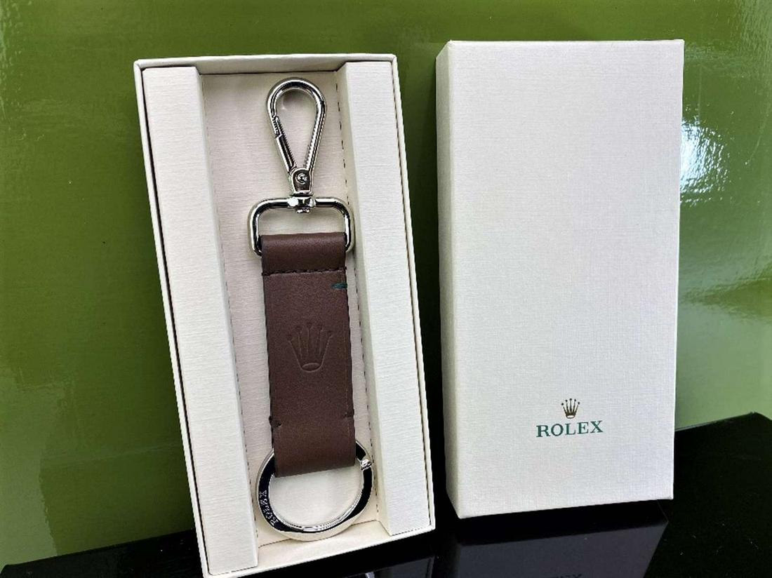 Rolex Official Merchandise Brown Leather Keyring- New (1 of 2)