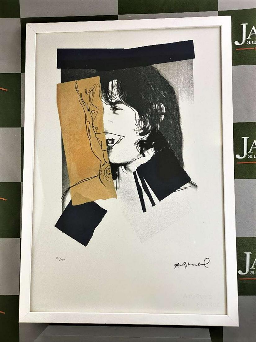 Andy Warhol  "Jagger" Lithographic Ltd Edition Numbered (1 of 9)