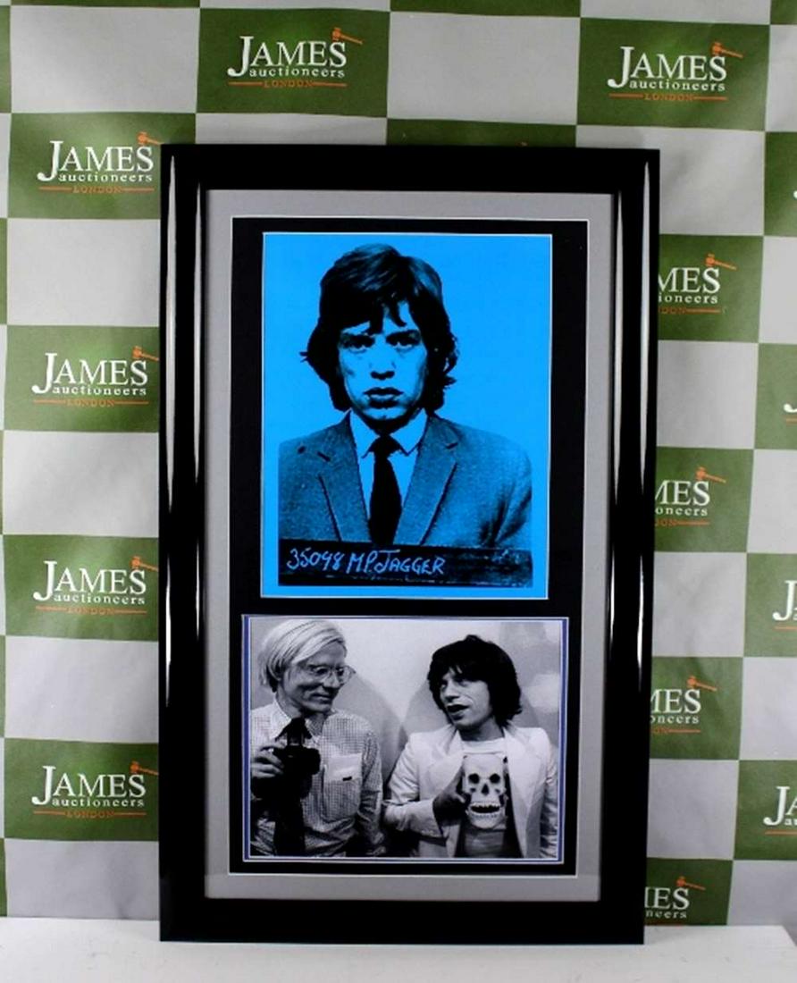 Andy Warhol - Lithograph Mugshot of Rolling Stones Mick: Andy Warhol - Mugshot of Rolling Stones frontman Mick Jagger,23 x 18 Inches