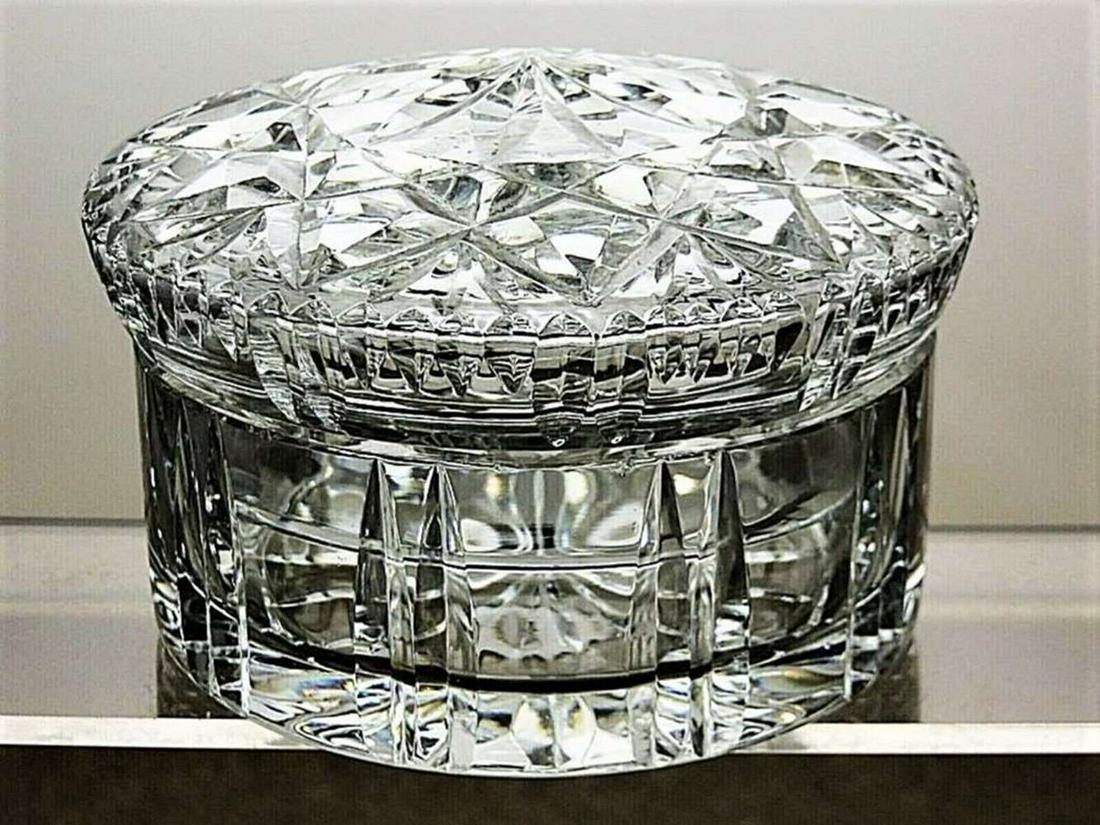 Hand Cut Mid Century Lead Crystal Storage Trinket/ Pot (1 of 4)