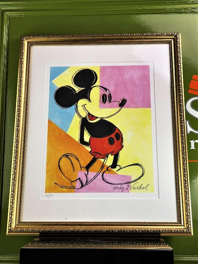 Andy Warhol "Mickey" Lithographic Ltd Edition Numbered (1 of 3)