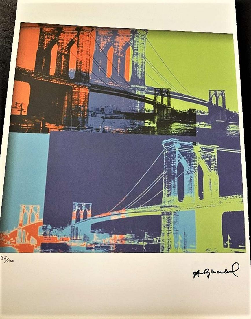 Andy Warhol Numbered Lithograph 'Brooklyn Bridge' (1 of 3)