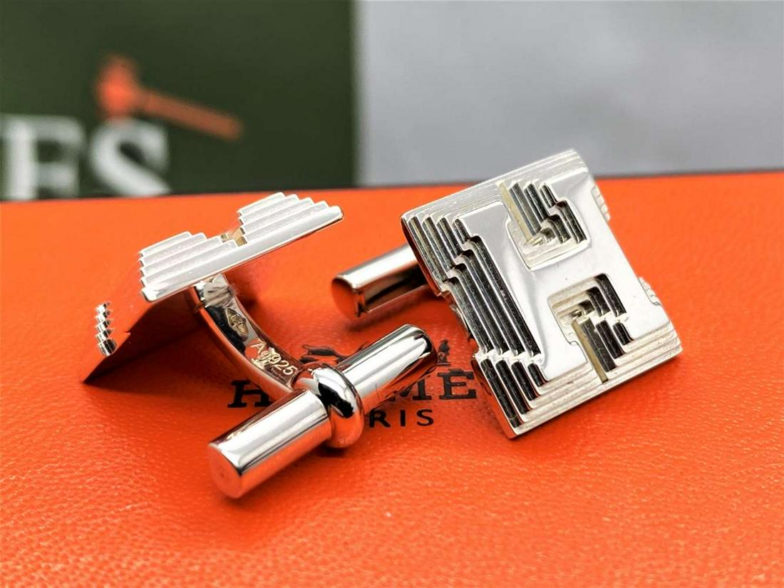 Hermes Sterling Silver 925 Cufflinks (1 of 6)
