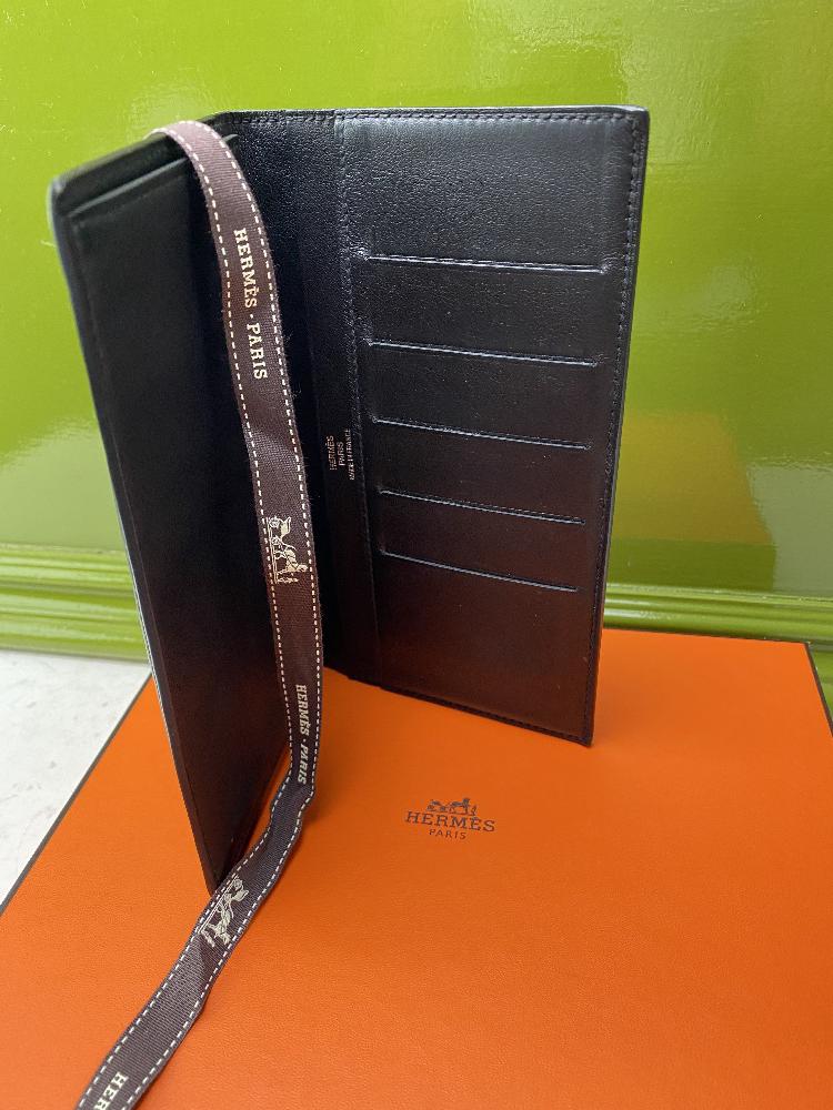 Hermes Paris Long Mens Leather Bill Wallet Monogrammed (1 of 5)