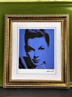 Andy Warhol (1928-1987) "Judy Garland" Ltd Edition Lithograph: Andy Warhol (1928-1987) "Judy Garland" Numbered Ltd Edition of 125 Lithograph #69, Professionally framed using museum quality perspex and double mount, gold finish ornate framed,dimensions approx 23