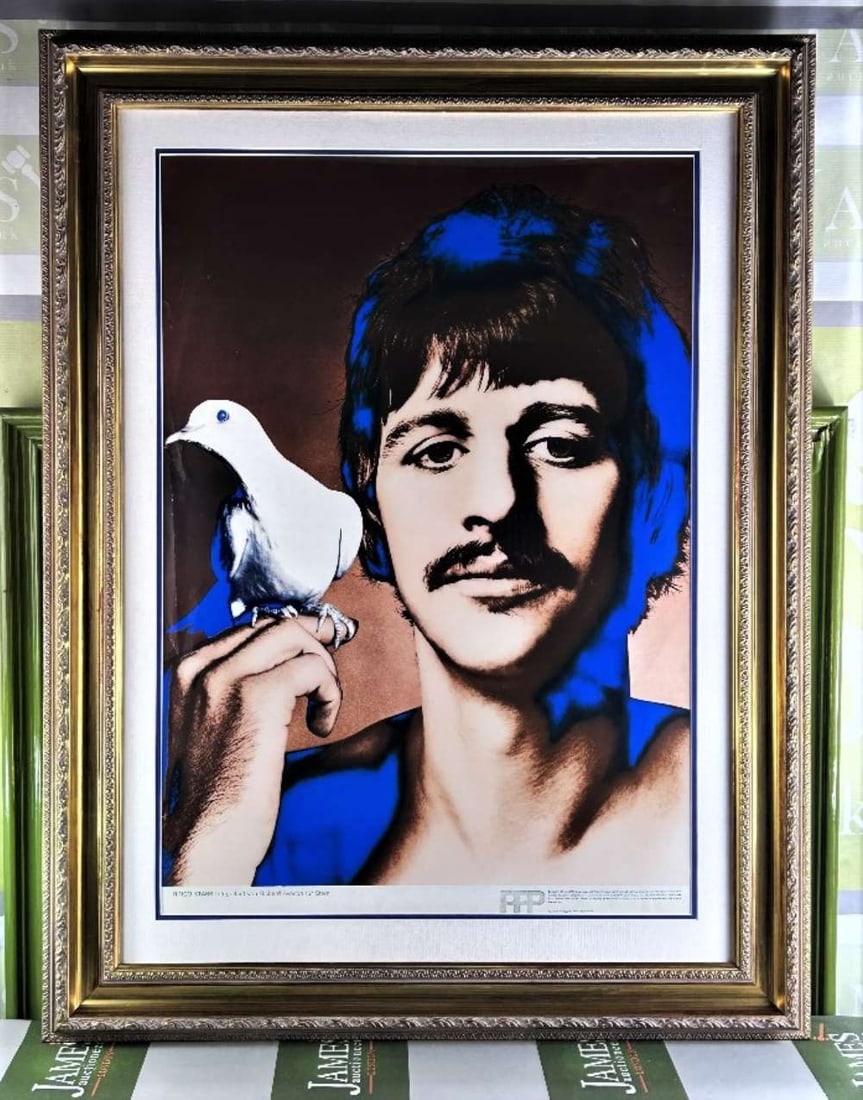 Original 1967 Vintage 'Ringo Starr' Beatles-Richard Avedon: Original 1967 Vintage 'Ringo Starr' Beatles-Richard Avedon poster, professionally framed with double mount and museum quality perspex. Dimensions as pictured.