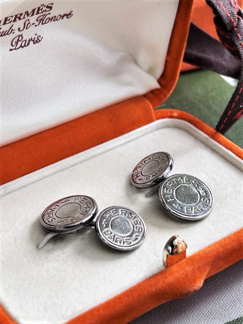 Hermes Paris Classic Bijouterie Fantaisie Cufflinks (1 of 4)
