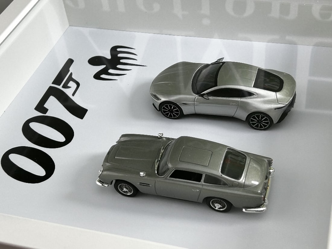 James Bond 007 Aston Martin Main Dealer Db5 & Vantage Framed Cars (1 of 5)