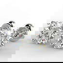 1.47 Ct Round Cut VS1/E Diamond Stud Earrings 14K White Gold