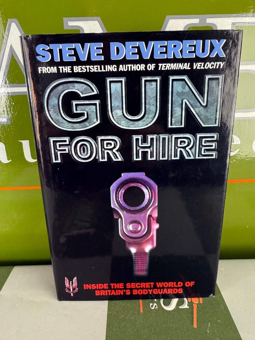 `Gun For Hire` Hardback Edition By Steve Devereux: `Gun For Hire` Hardback edition By Steve Devereux, mint example removed from a recent book shop closure.