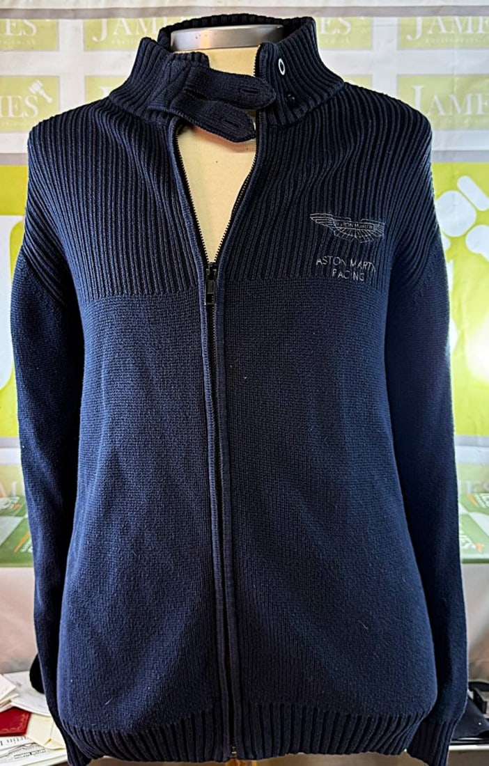 Aston Martin Hackett London Designer Gents Navy Cardigan (1 of 5)