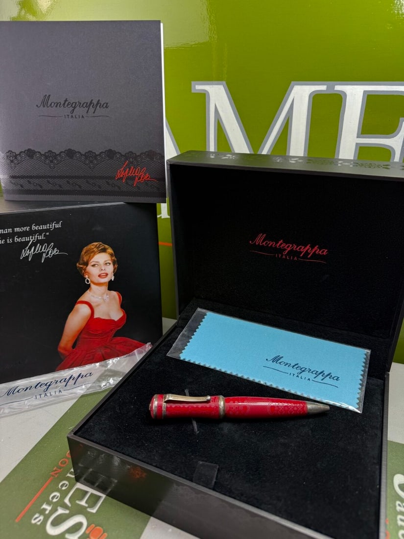 Montegrappa-Sophia Loren Limited Edition Rollerball Pen with Box and Papers Rrp £1900 (1 of 12)