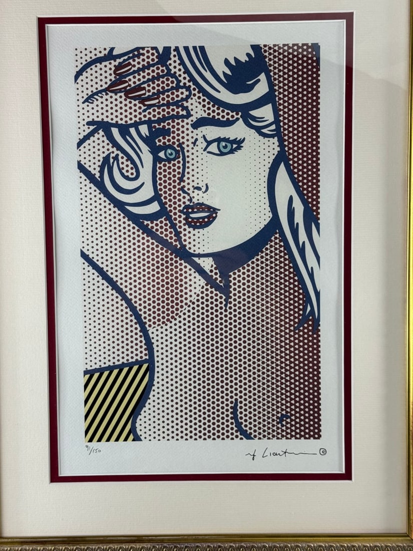 Roy Lichenstein (1923-1997) `Gazing` Numbered Ltd Edition Lithograph #35/150 - 2
