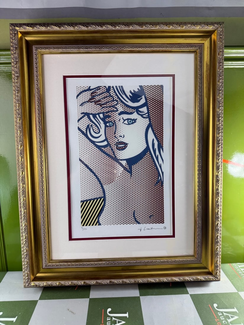 Roy Lichenstein (1923-1997) `Gazing` Numbered Ltd Edition Lithograph #35/150 - 7