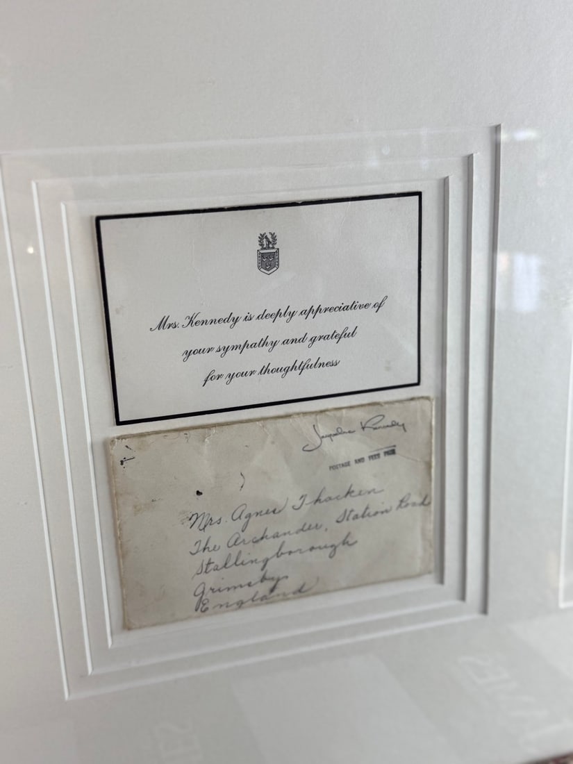 Kennedy Interest- Stunning Montage Of The Late Jackie `O` Mrs Kennedy Signed Example - 11