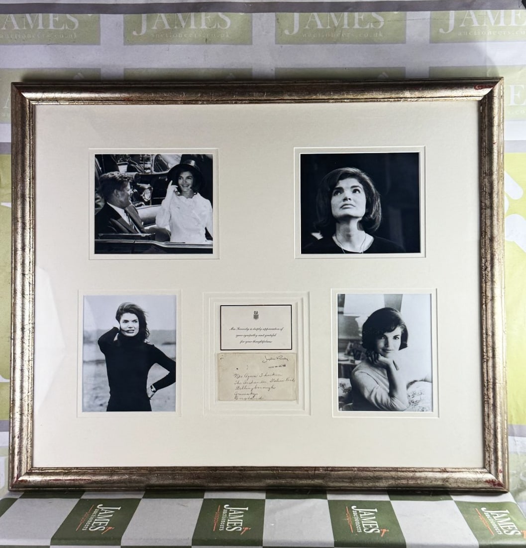 Kennedy Interest- Stunning Montage Of The Late Jackie `O` Mrs Kennedy Signed Example - 8
