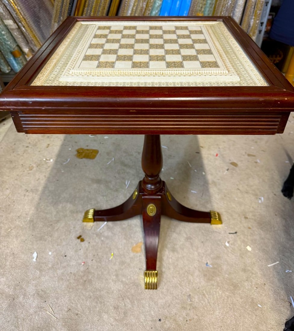 The Raj Hand Painted India-British War 1857 Game Chess With Table - 18