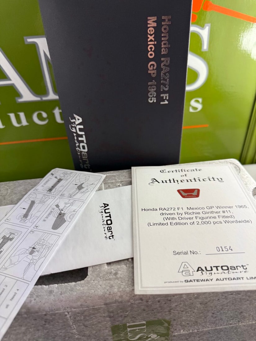 Auto Art-1:18 Scale Honda RA272 Mexico F1 GP Winner Special Edition.Rrp£425 - 10
