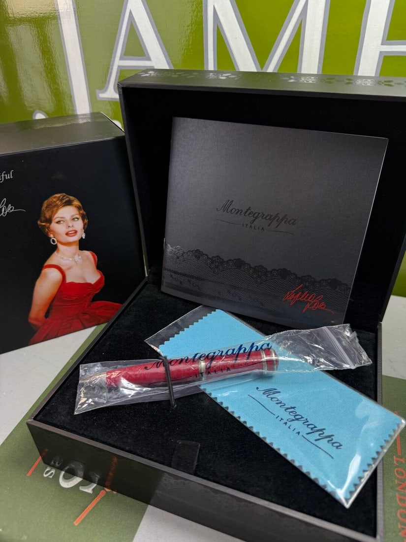 Montegrappa-Sophia Loren Limited Edition Rollerball Pen with Box and Papers Rrp £1900 - 4
